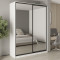MebelStar Two-door wardrobe Combo BG 2 Mirrors Alaska white, 180x60x240 cm (MBS-10791)