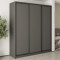 MebelStar Three-door wardrobe Combo BG 3DSP Anthracite, 210x60x240 cm (MBS-9441)