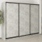 MebelStar Three-door wardrobe Uni BG 3DSP Concrete, 250x60x210 cm (MBS-7933)