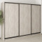 MebelStar Three-door wardrobe Uni BG 3DSP Alaska gray, 270x60x210 cm (MBS-7943)