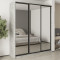 MebelStar Three-door wardrobe Combo BG 3 Mirrors Concrete, 210x60x240 cm (MBS-9861)