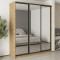 MebelStar Three-door wardrobe Combo BG 3 Mirrors Tahoe Oak, 210x60x240 cm (MBS-9941)