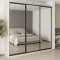 MebelStar Three-door wardrobe Uni BG 3 Mirrors Cashmere, 250x60x240 cm (MBS-7853)