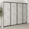 MebelStar Four-door wardrobe Combo BG 4DSP Concrete, 260x45x210 cm (MBS-11971)