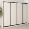 MebelStar Four-door wardrobe Standard BG 4DSP Cashmere, 260x45x210 cm (MBS-11771)