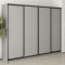 MebelStar Four-door wardrobe Standard BG 4DSP Gray mouse, 260x60x210 cm (MBS-11791)