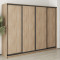 MebelStar Four-door wardrobe Combo BG 4DSP Sonoma Oak, 260x45x210 cm (MBS-12011)