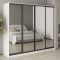 MebelStar Four-door wardrobe Combo BG 4 Mirrors Alaska white, 240x45x210 cm (MBS-12121)