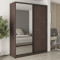 MebelStar Two-door wardrobe Combo BG DSP/Mirror Ristreto Oak, 180x45x240 cm (MBS-10691)