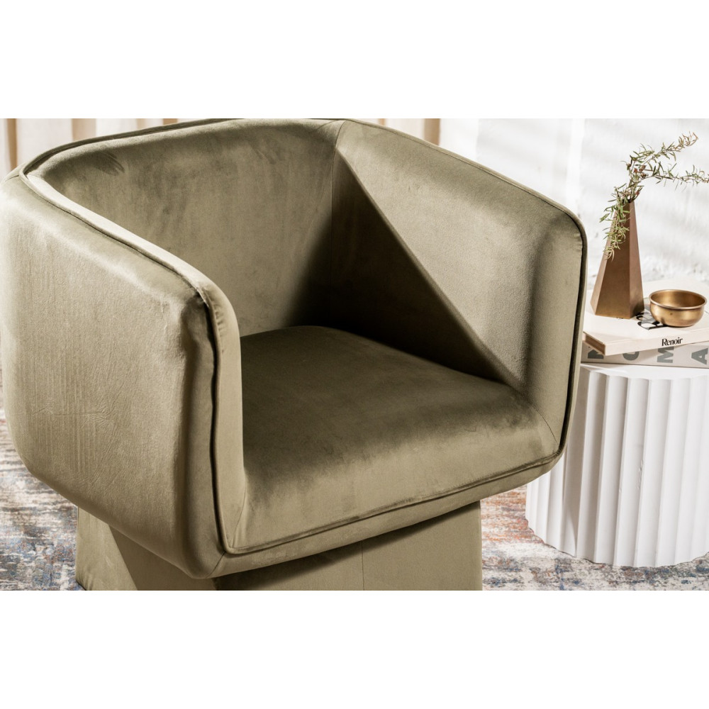 Кресло мягкое поворотное Vetro Мириам Зеленый мох (VTR-1024)