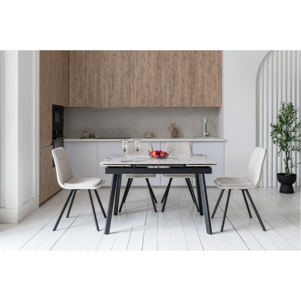 Стул кухонный Vetro M-71 Айвори/Черный (VTR-1085)