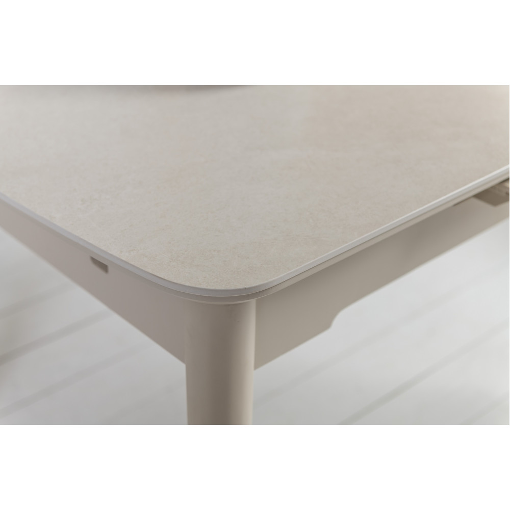 Обеденный керамический стол Vetro TM-76 Крема саббия/Капучино (VTR-1190)