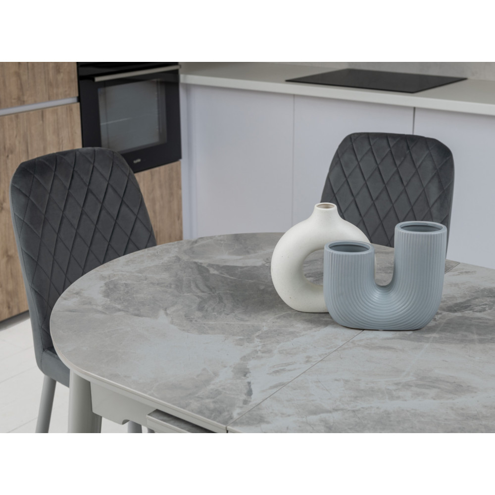 Обеденный керамический стол Vetro TM-85 Ребекка грей/Серый (VTR-1210)