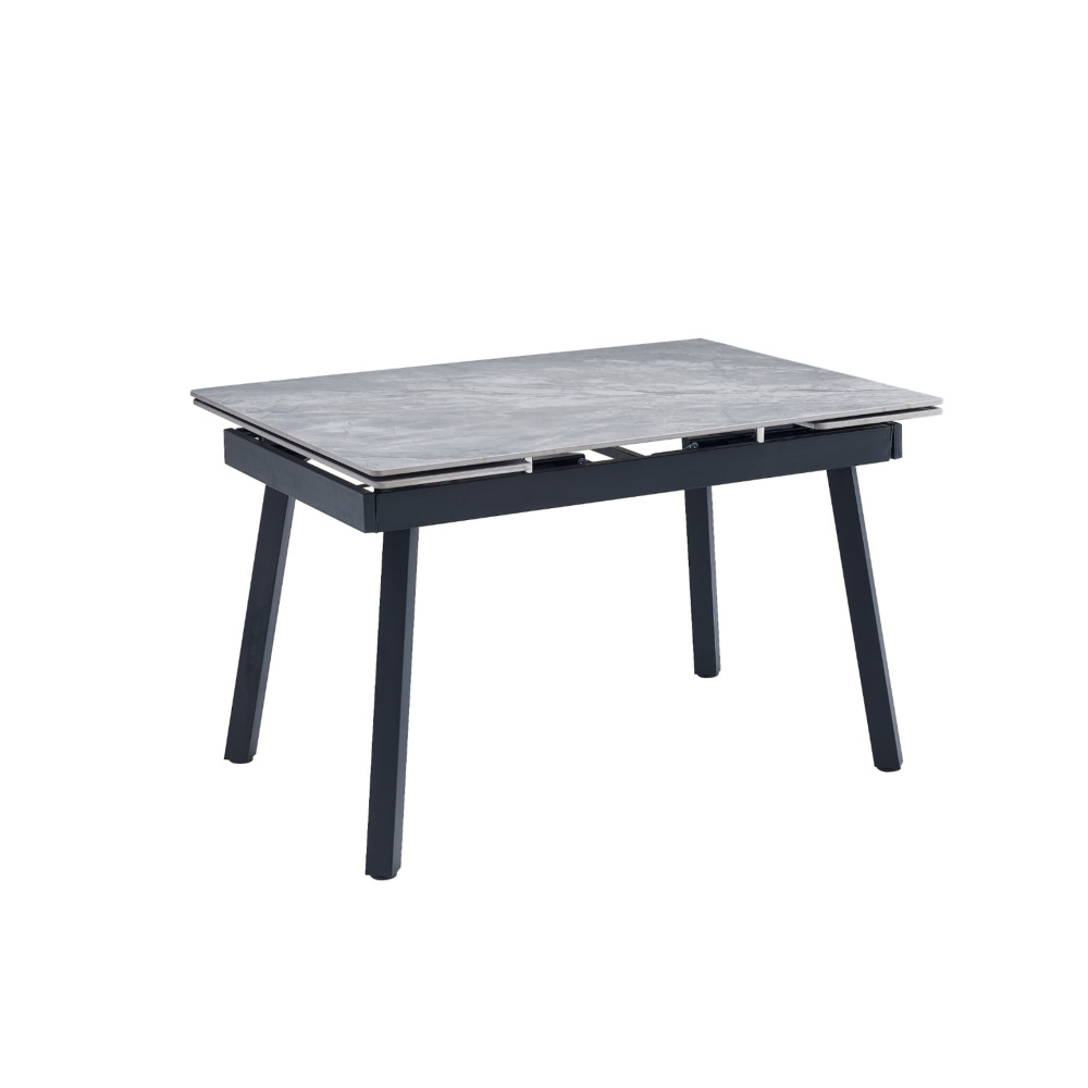 Обеденный керамический стол Vetro TM-88-1 Ребекка грей/Черный (VTR-1220)