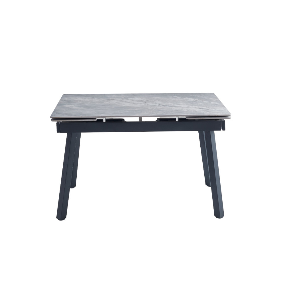 Обеденный керамический стол Vetro TM-88-1 Ребекка грей/Черный (VTR-1220)