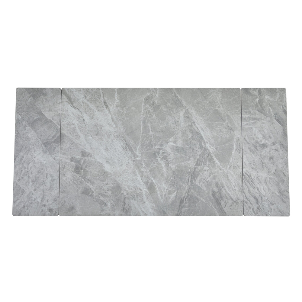 Обеденный керамический стол Vetro TM-98-1 Бьянко каррара грей/Черный (VTR-1230)