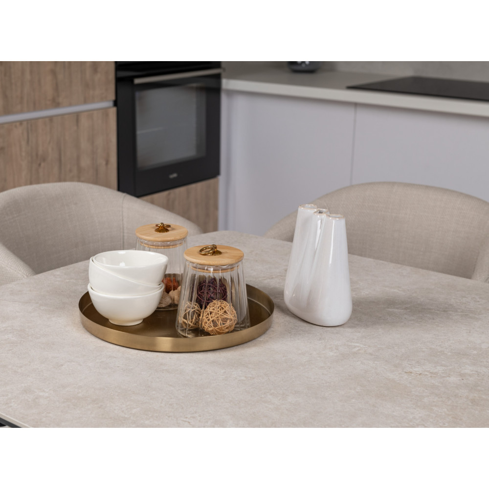 Обеденный керамический стол Vetro Элио TML-990 Сахара/Бежевый (VTR-1240)