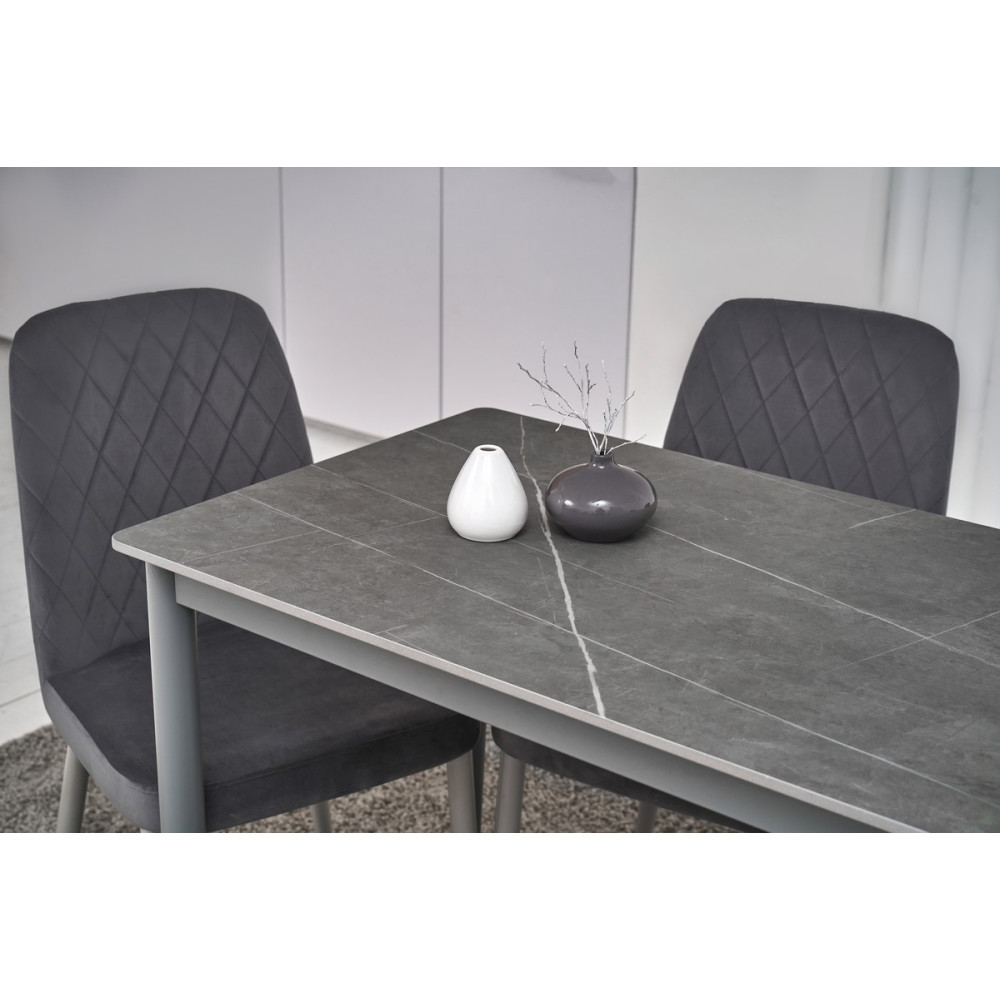 Обеденный керамический стол Vetro TM-110 Петра грей/Серый (VTR-1280)