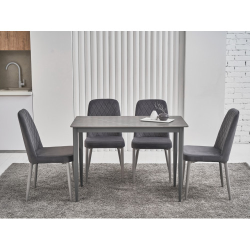 Обеденный керамический стол Vetro TM-110 Петра грей/Серый (VTR-1280)