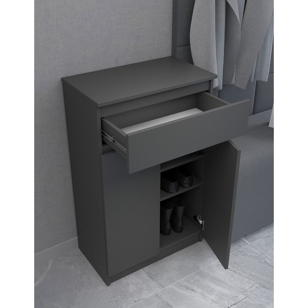 Тумба для обуви MebelStar Нео 80x35x95 см Антрацит (MBS-1009)