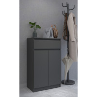 Тумба для обуви MebelStar Нео 80x35x95 см Антрацит (MBS-1009)