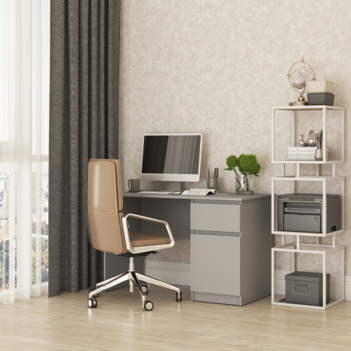 Письмовий стіл MebelStar Нео СК-2 120x60x75,5 см Сіра мишка (MBS-1209)