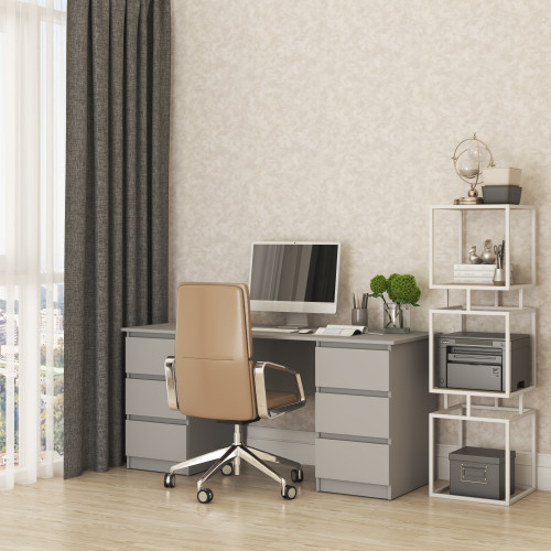 Письмовий стіл MebelStar Нео СК-6 160x60x75,5 см Сіра мишка (MBS-1229)