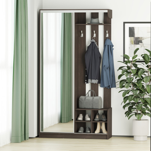 Прихожая с зеркалом MebelStar Линда 120x40x220 см Дуб ристрето (MBS-4381)