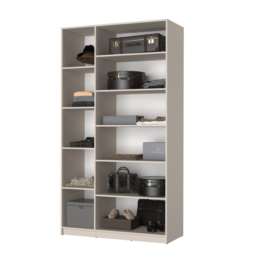 Шкаф 3-дверный с антресолью MebelStar Оскар Gloss BL-B, 4 дополнительных полки 120x52x260 см Дуб сонома/Белый (MBS-5457)