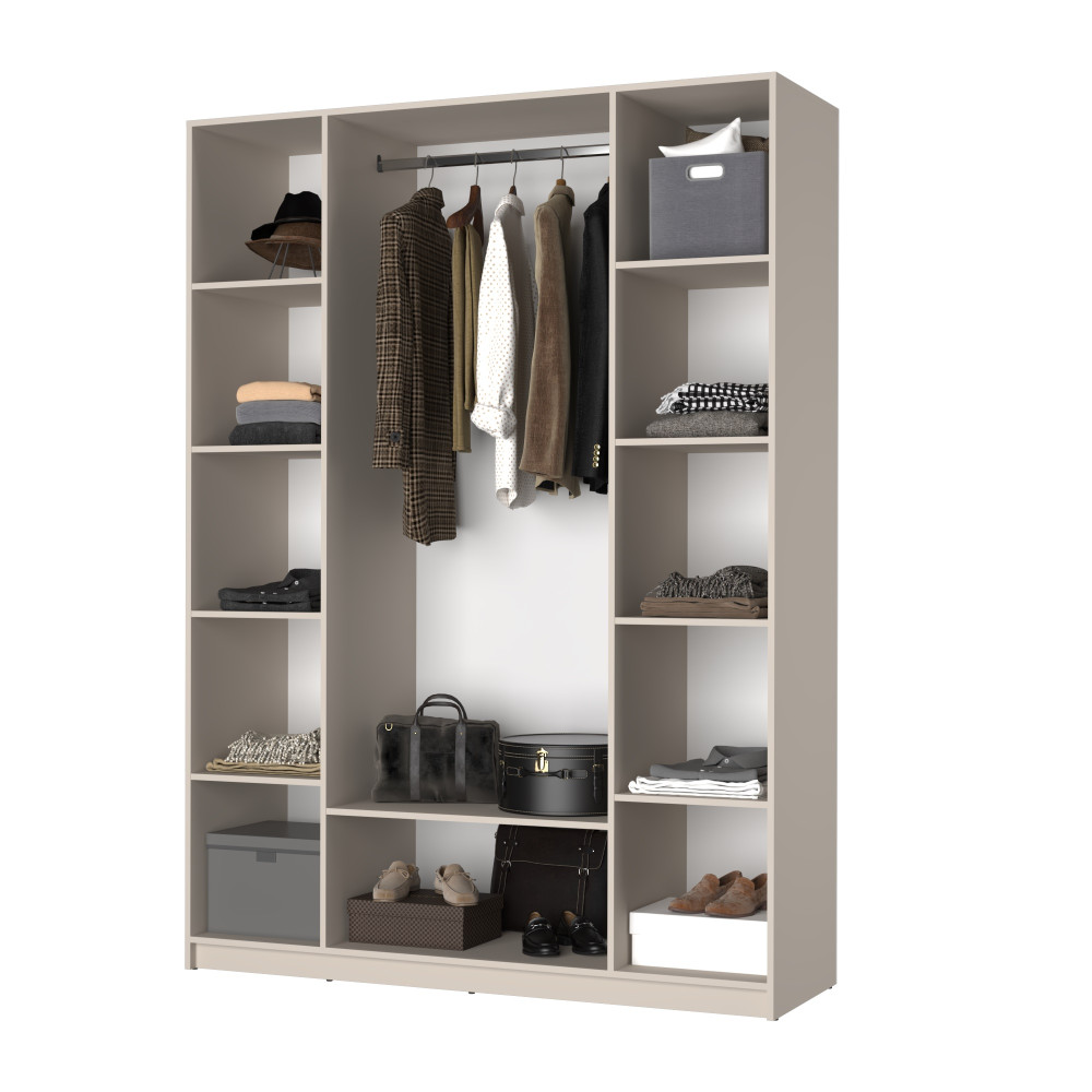 Шкаф 4-дверный MebelStar Оскар ДСП BL-B, стандарт 160x52x220 см Дуб сонома (MBS-4657)