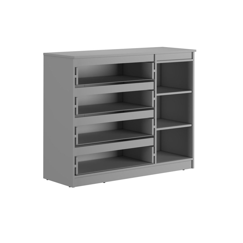 Комод в спальню MebelStar Нео 1Д4Ш 120x43x98 см Бетон (MBS-1049)