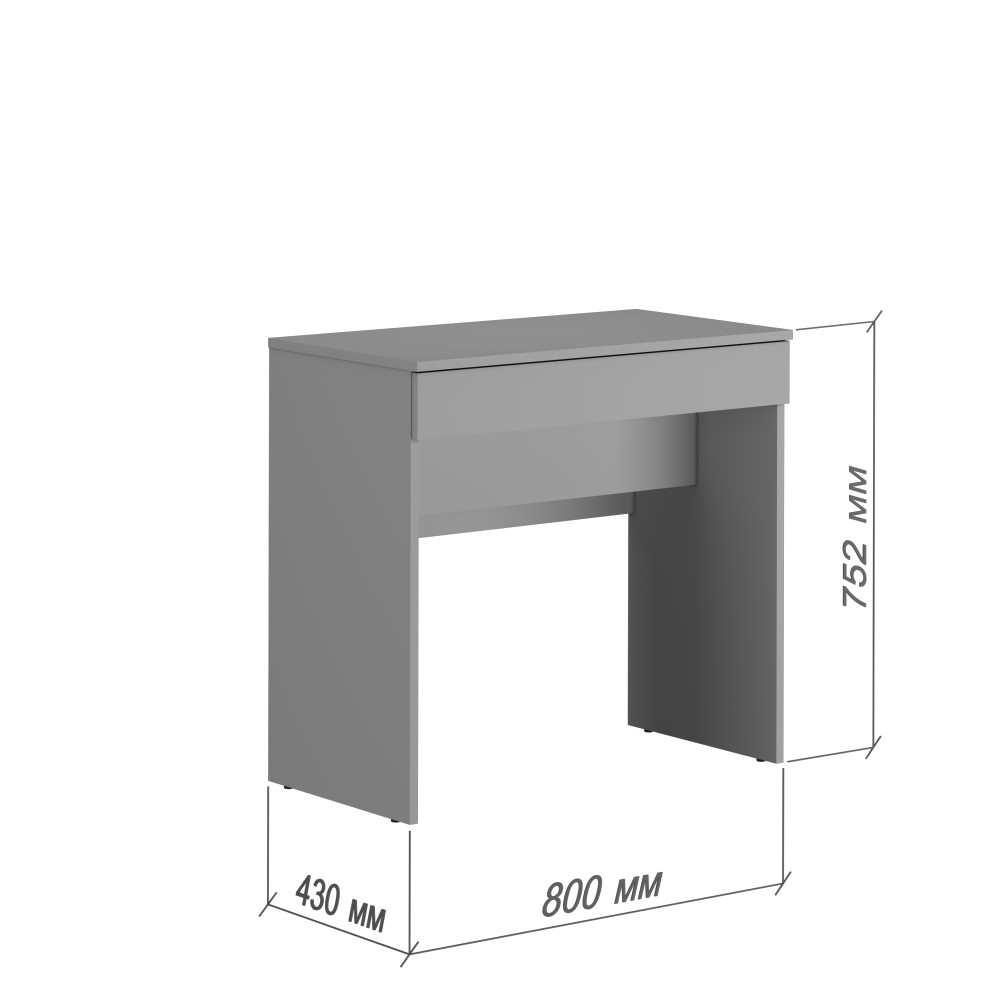 Трюмо с зеркалом в спальню MebelStar Нео 80x43x75,2 см Дуб янтарный (MBS-1239)