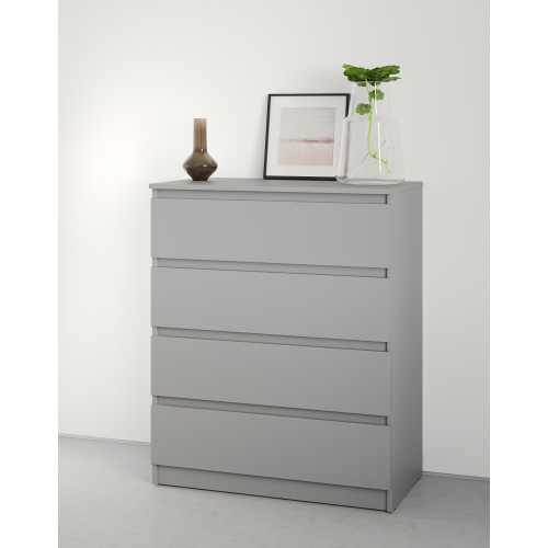 MebelStar Chest of Drawers Neo 4Sh Gray mouse, 80x43x98 cm (MBS-1079)