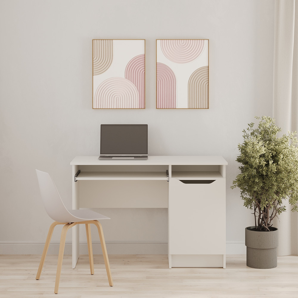 Письменный стол MebelStar Лилу 110x50x75 см Аляска белый (MBS-1309)