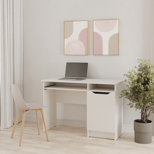 Письменный стол MebelStar Лилу 110x50x75 см Аляска белый (MBS-1309)