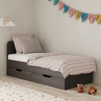 Кровать односпальная MebelStar Лилу с ящиками 90x200 см Дуб ристрето (MBS-1349)