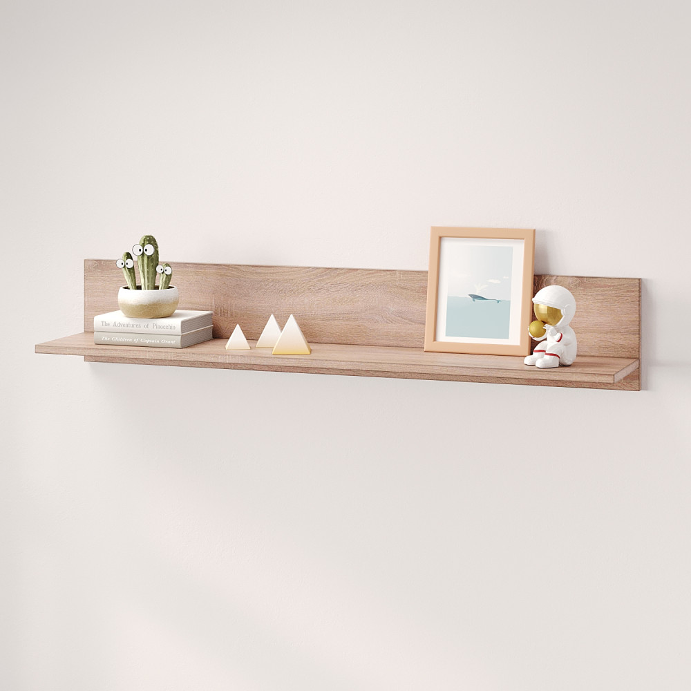 Полка открытая MebelStar Лилу 110x22x20 см Дуб сонома (MBS-1359)