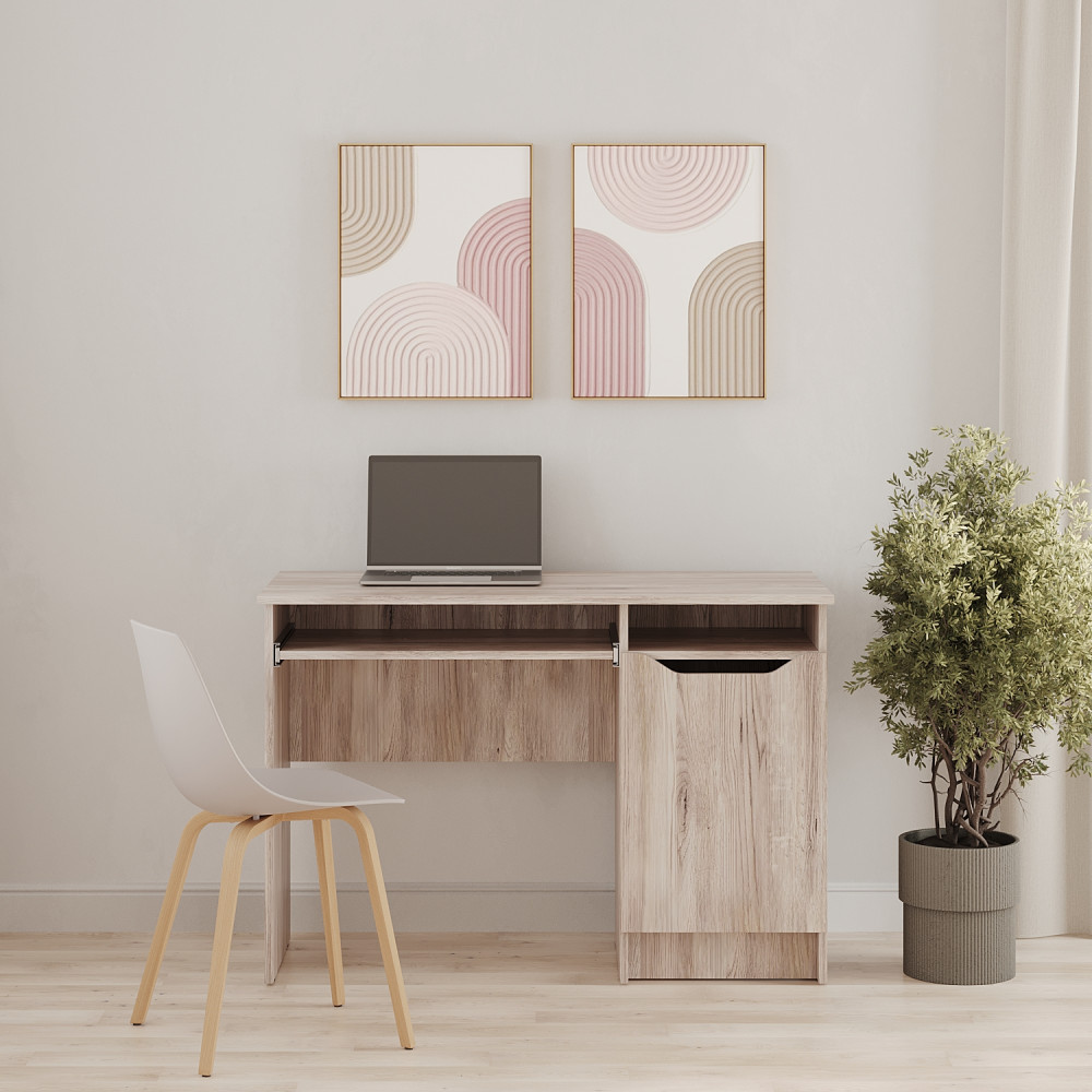 Письменный стол MebelStar Лилу 110x50x75 см Аляска серый (MBS-1369)