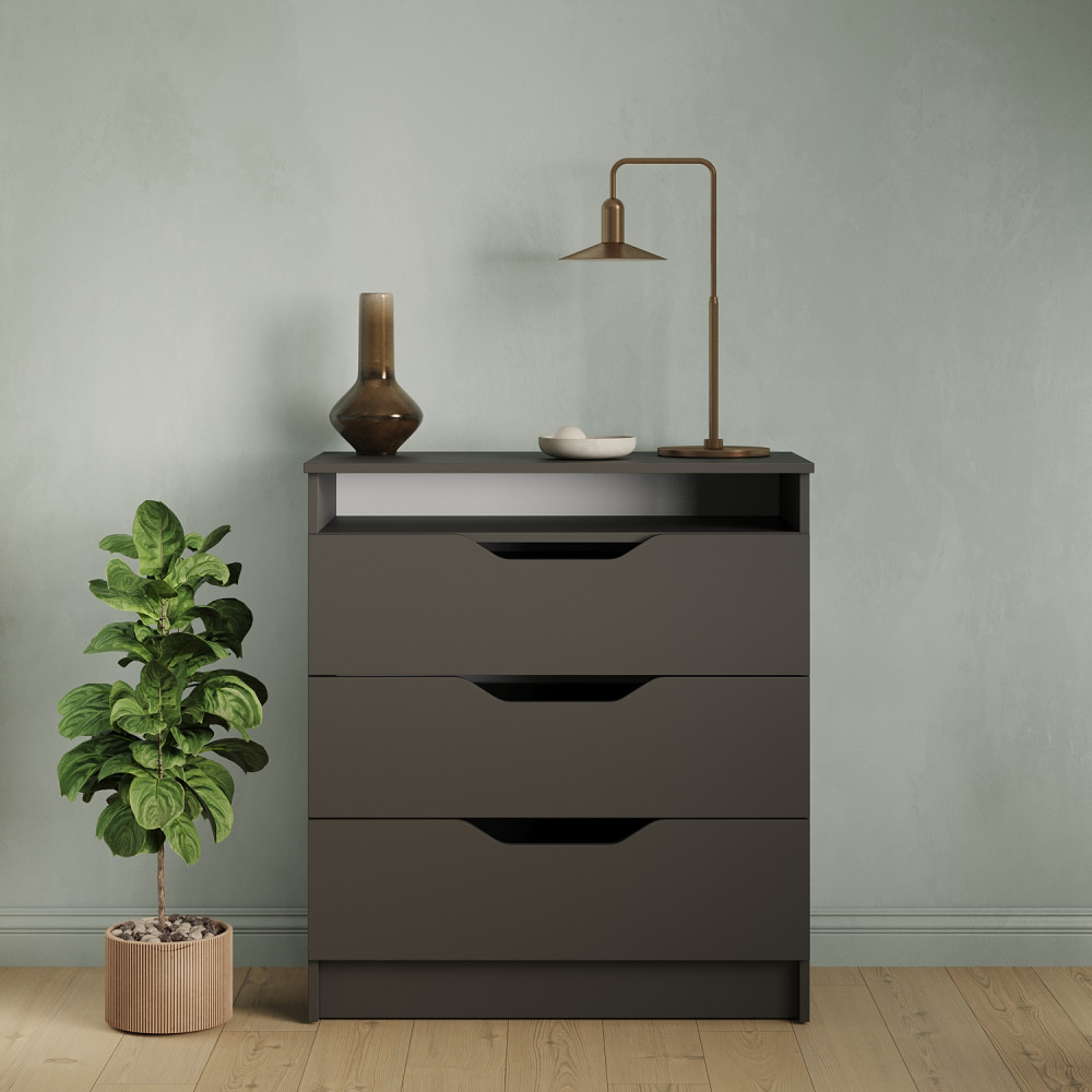 Комод в спальню MebelStar 800 Лилу 81x40x89 см Антрацит (MBS-1339)