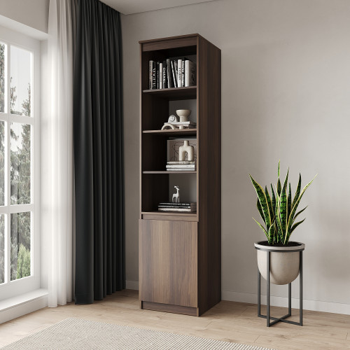 Пенал с открытыми полками MebelStar Нео 1Д 50x50x210 см Дуб янтарный (MBS-1159)