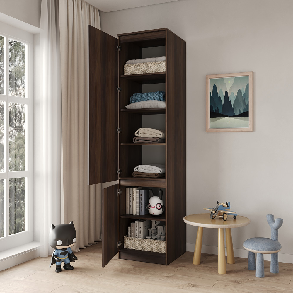 Пенал закрытый с полками MebelStar Нео 2Д 50x50x210 см Дуб янтарный (MBS-1179)