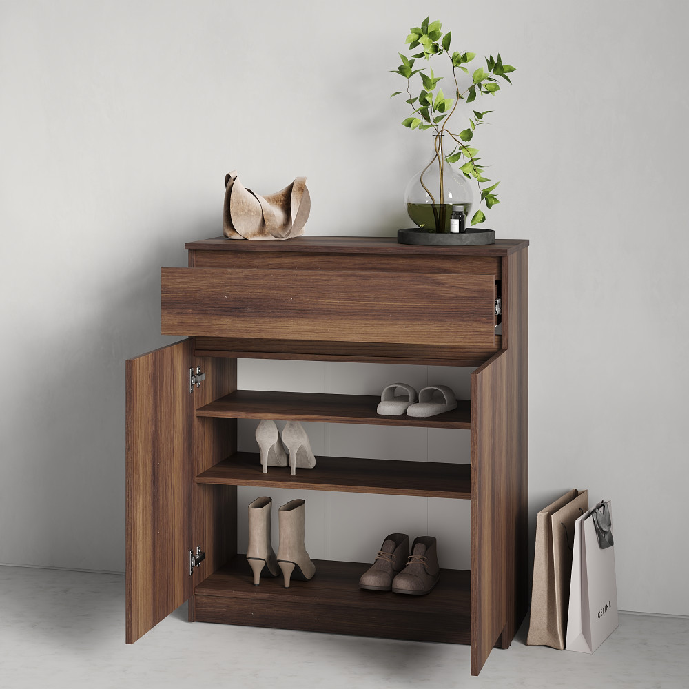 MebelStar Shoe cabinet Neo Amber oak, 80x35x95 cm (MBS-1249)
