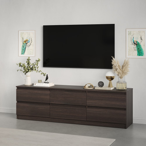 Тумба под телевизор MebelStar Нео 6Ш 180x43x53 см Дуб ристрето (MBS-1289)