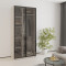 MebelStar 2-door wardrobe Oscar Showcase BL-B, standard Alaska gray, 100x52x220 cm (MBS-6683)