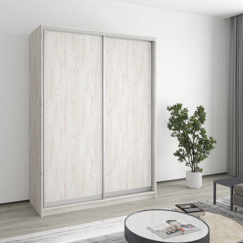 Шкаф-купе двухдверный MebelStar Комбо AL 2ДСП 150x60x210 см Аляска серый (MBS-2718)