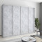 MebelStar Four-door wardrobe Combo AL 4DSP Concrete, 250x45x210 cm (MBS-12402)