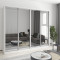 MebelStar Four-door wardrobe Standard AL 4 Mirrors Alaska white, 250x60x210 cm (MBS-12342)