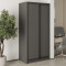 MebelStar Two-door wardrobe Standard BG 2DSP Anthracite, 100x45x210 cm (MBS-10822)