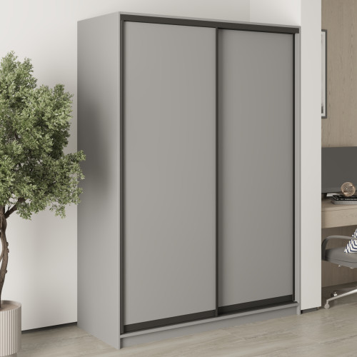 Шкаф-купе двухдверный MebelStar Стандарт BG 2ДСП 150x45x210 см Серая мышка (MBS-10872)