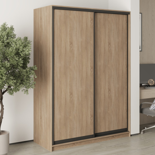 MebelStar Two-door wardrobe Standard BG 2DSP Sonoma Oak, 150x60x210 cm (MBS-10962)